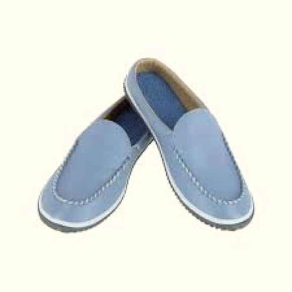 Shoes - JBU Women’s Garden Ready Blue Loafers with White Trim